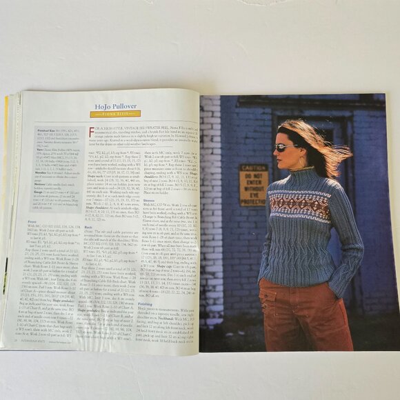 Interweave Knits Fall 2002 Knitting Magazine With Sweater Patterns & Fall Styles - Picture 5 of 10